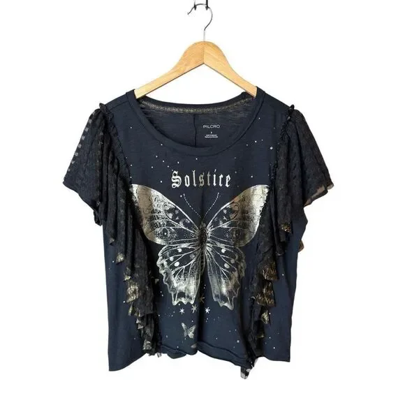 Anthropologie Pilcro Oversized Golden Hour Tee Size S - Picture 5 of 10